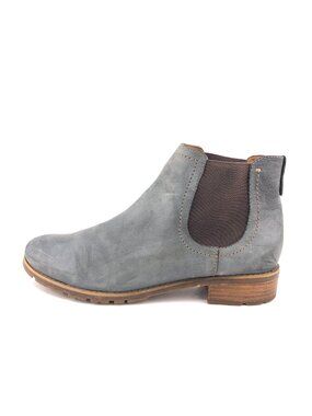 Sofft Selby Gray Suede Chelsea Ankle Boots